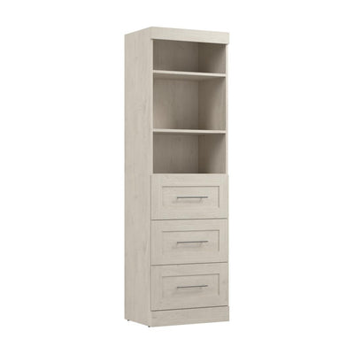 Contemporary Closet System with Drawers, 25W x 19D