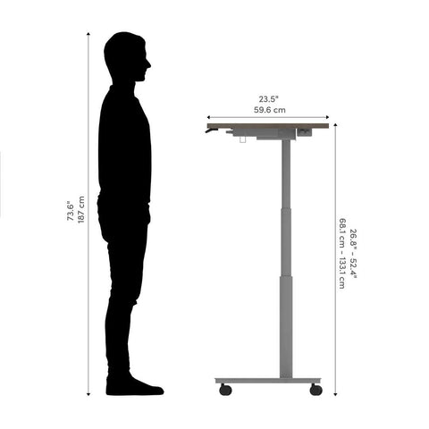 36W x 24D Small Standing Desk