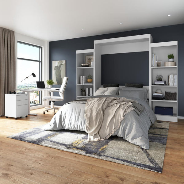 Grand lit escamotable avec organisateurs de garde-robe (115L)