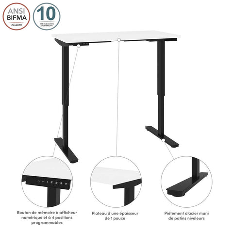 Bureau assis-debout 48L x 24P