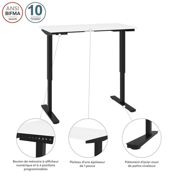 Bureau assis-debout 48L x 24P