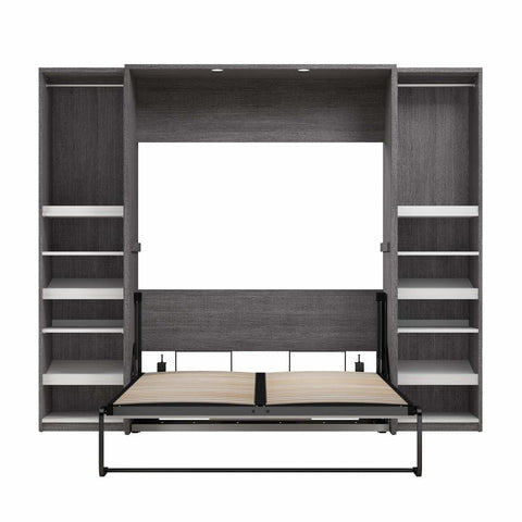 Full Murphy Bed with 2 Narrow Closet Organizers (99W)