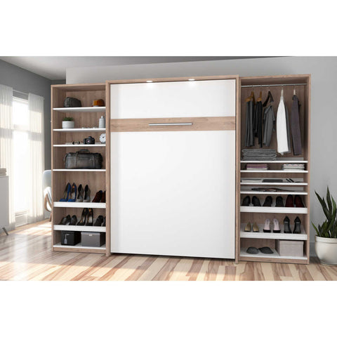 Full Murphy Bed with 2 Closet Organizers (119W)