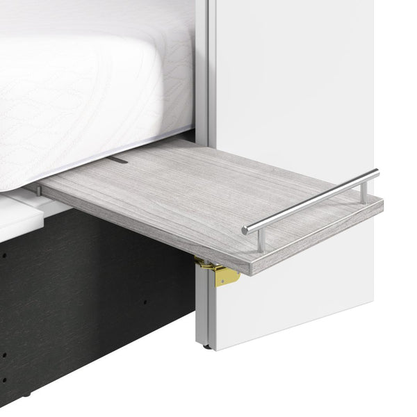 63W Queen Murphy Cabinet Bed with Pullout Drawer and Mattress