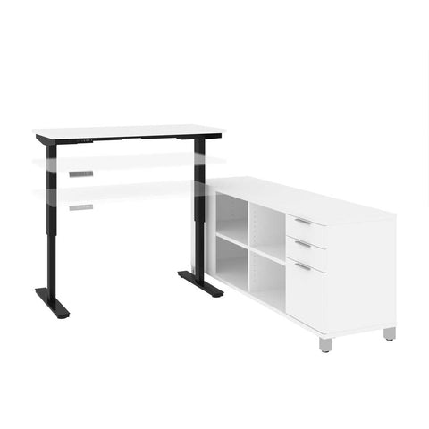 Bureau assis-debout en L 72L
