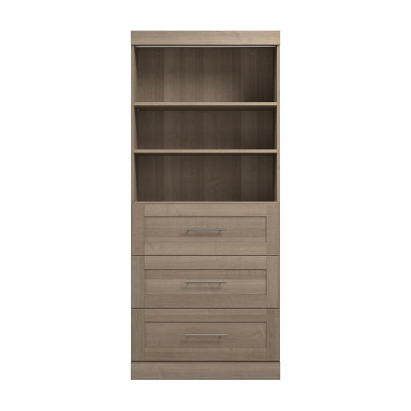 Contemporary Closet System with Drawers, 36W x 19D
