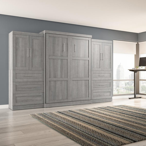 Grand lit escamotable avec penderies (136L)
