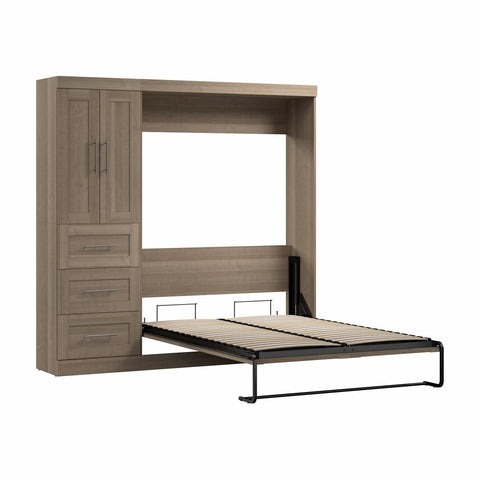 Full Murphy Bed with Closet Organizer with Drawers (84W)