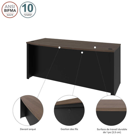 Bureau sans caisson 72L