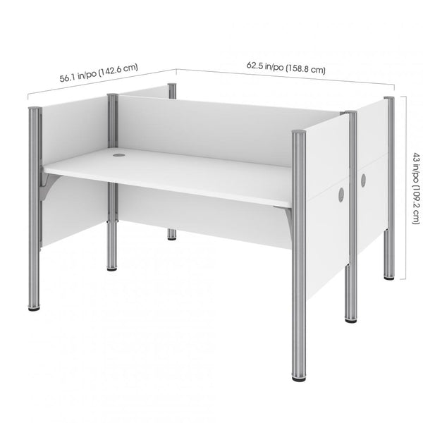 Postes de travail 63L avec panneaux de confidentialité bas
