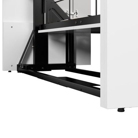 Lit escamotable double et armoire avec tablette coulissante (81L)