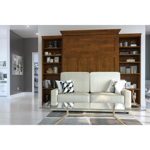 Grand lit escamotable avec canapé et organisateurs de garde-robe (115L)