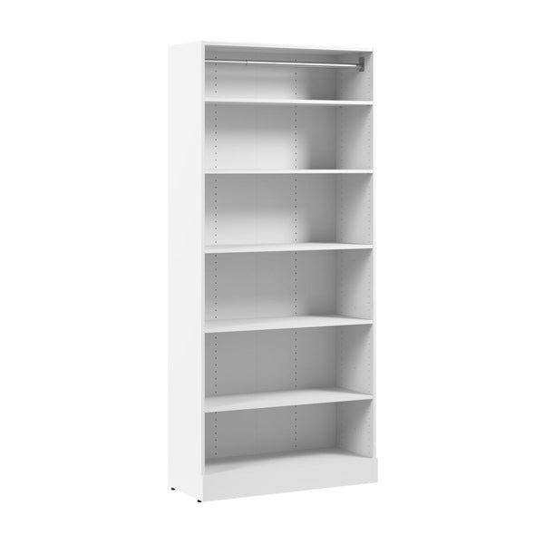 Modular Closet System with Shelves and Clothing Rod, 36W x 16D