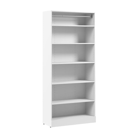 Modular Closet System with Shelves and Clothing Rod, 36W x 16D