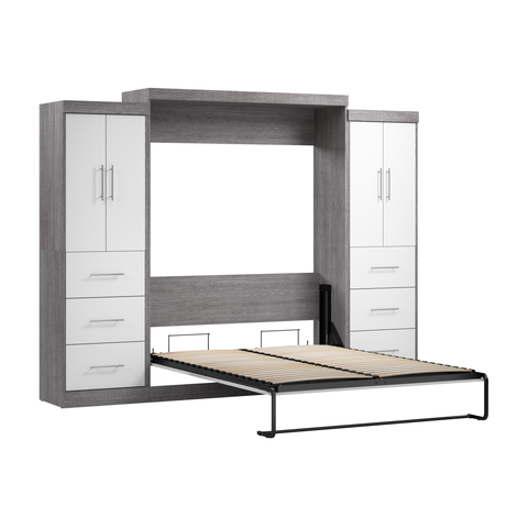 Queen Murphy Bed with 2 Wardrobes (115W)