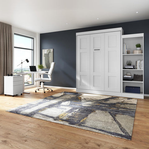 Grand lit escamotable avec organisateur de garde-robe (90L)