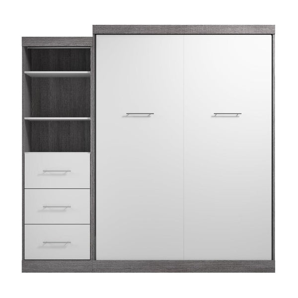Grand lit escamotable et organisateur de garde-robe avec tiroirs (90L)