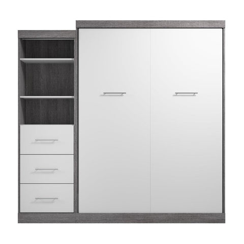 Grand lit escamotable et organisateur de garde-robe avec tiroirs (90L)