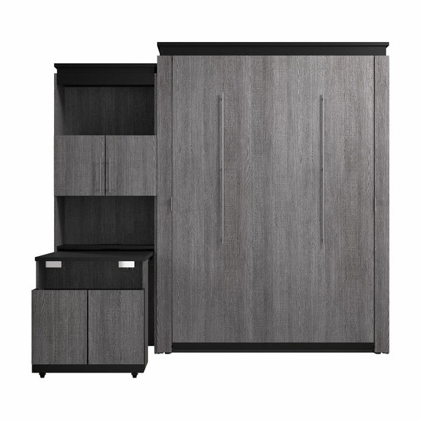 Queen Murphy Bed with Storage Cabinet and Fold-Out Desk (97W)