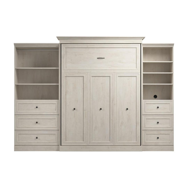 Queen Murphy Bed and Closet Organizers with Drawers (126W)