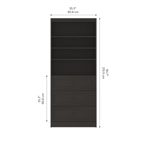 Organisateur de garde-robe avec tiroirs 36L