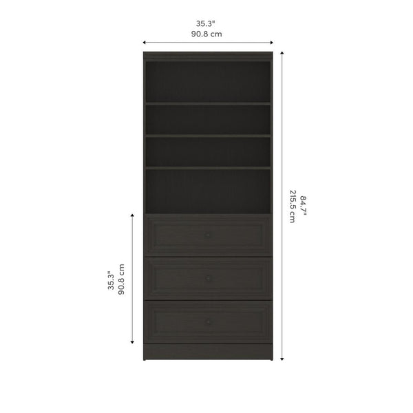 Organisateur de garde-robe avec tiroirs 36L