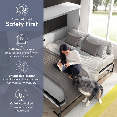 80W Full Horizontal Murphy Bed