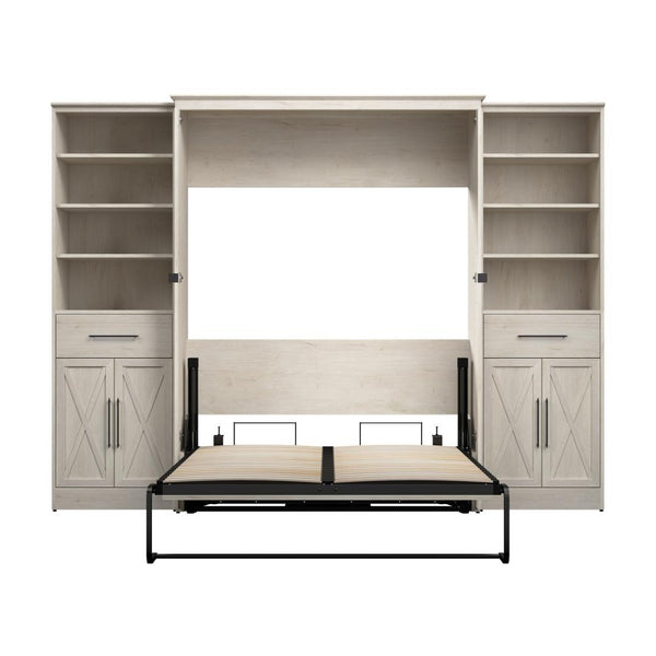Full Murphy Bed and Closet Organizers with Doors and Drawers (113W)