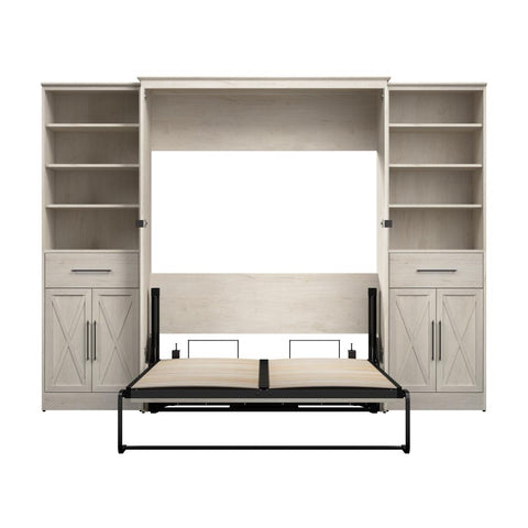 Full Murphy Bed and Closet Organizers with Doors and Drawers (113W)