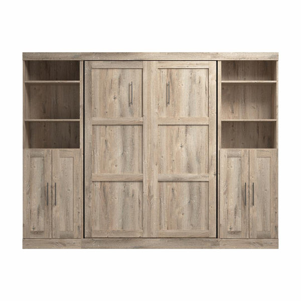 Lit escamotable double avec organisateurs de garde-robe (109L)