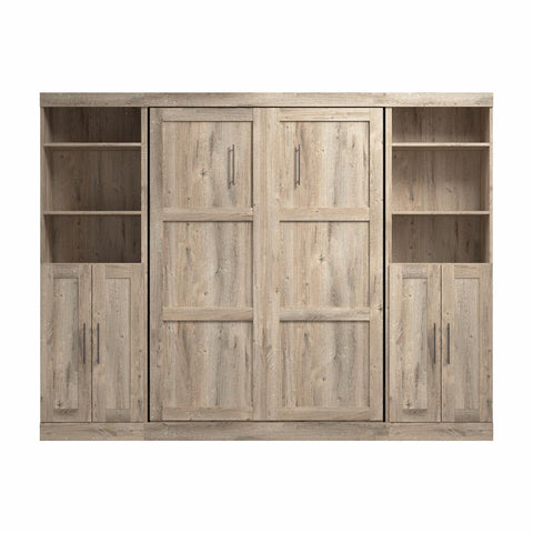 Lit escamotable double avec organisateurs de garde-robe (109L)