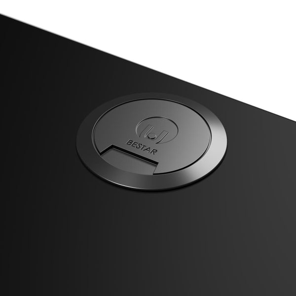 Bureau assis-debout 48L x 24P avec support double pour moniteurs