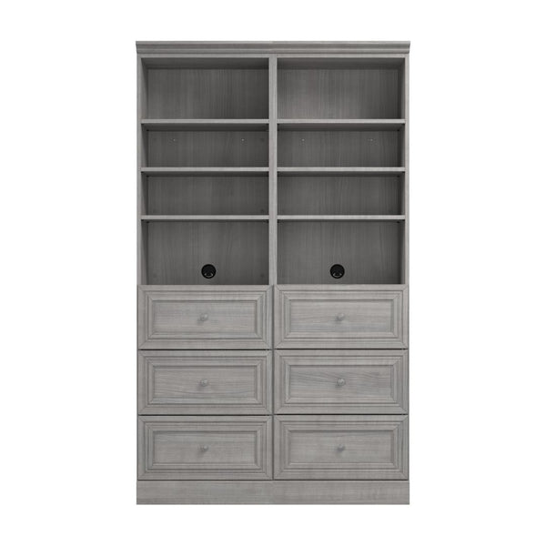 Système de rangement de garde-robe avec tiroirs 50L