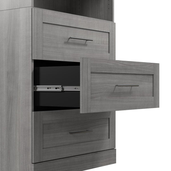 Contemporary Closet System with Drawers, 36W x 19D