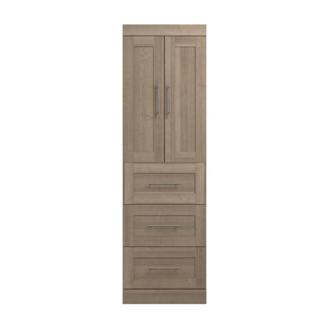 Contemporary Closet System with Drawers, 25W x 19D