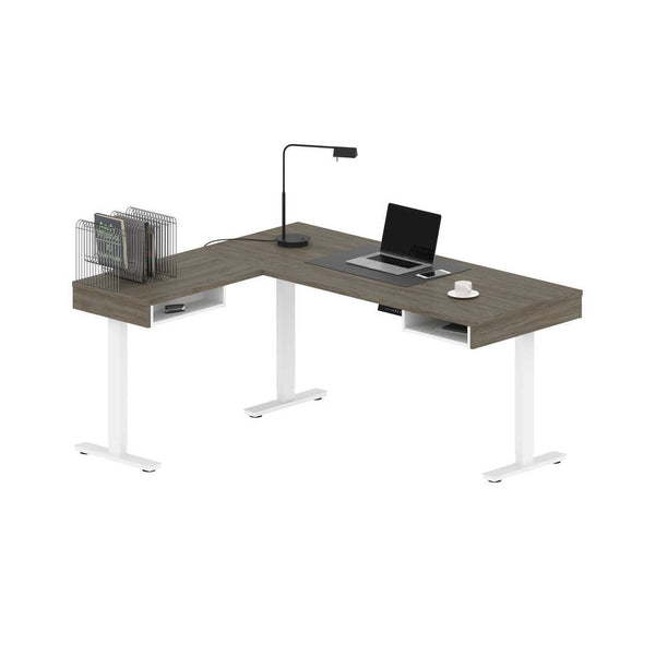 Bureau assis-debout en L 72L