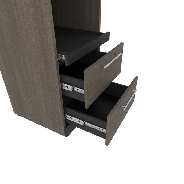 Lit escamotable deux places (double) et solutions de rangement étroites avec tiroirs (99L)