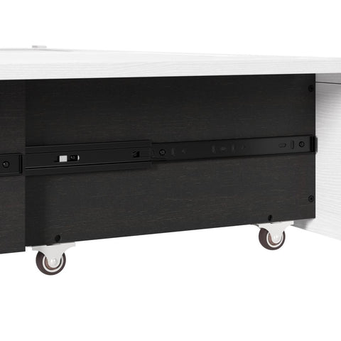 Grand lit armoire avec tiroir coulissant et matelas 65L