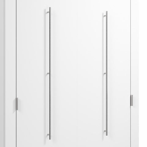 Full Murphy Bed with Storage Cabinets and Pull-Out Shelves (120W)
