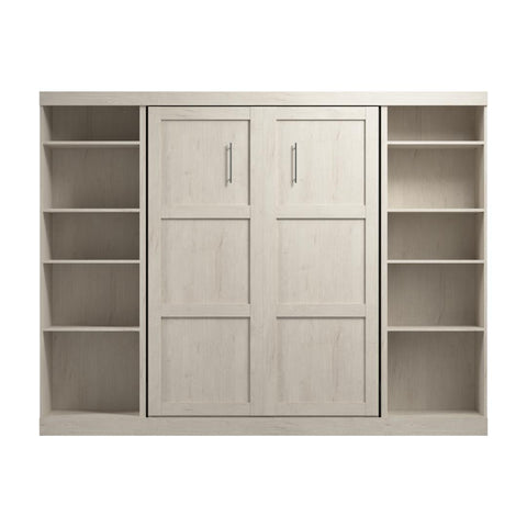Full Murphy Bed with 2 Shelving Units (109W)