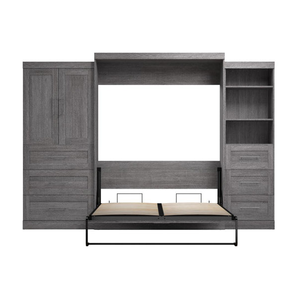 Queen Murphy Bed with Open and Concealed Storage (126W)