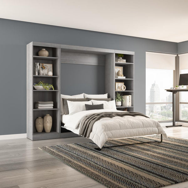 Full Murphy Bed with 2 Shelving Units (109W)
