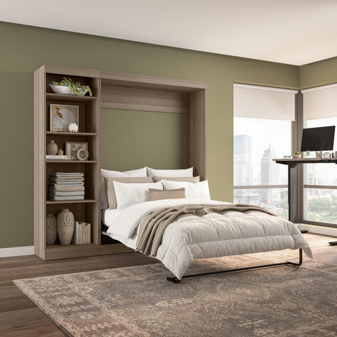 Full Murphy Bed with Shelving Unit (84W)