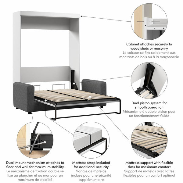 Full Murphy Bed with Sofa (73W)