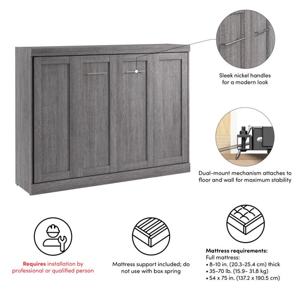 80W Full Horizontal Murphy Bed