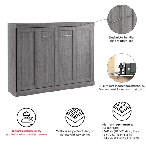 80W Full Horizontal Murphy Bed