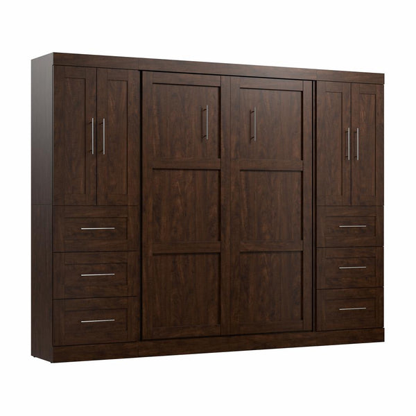 Lit escamotable double avec armoires-penderies (109L)
