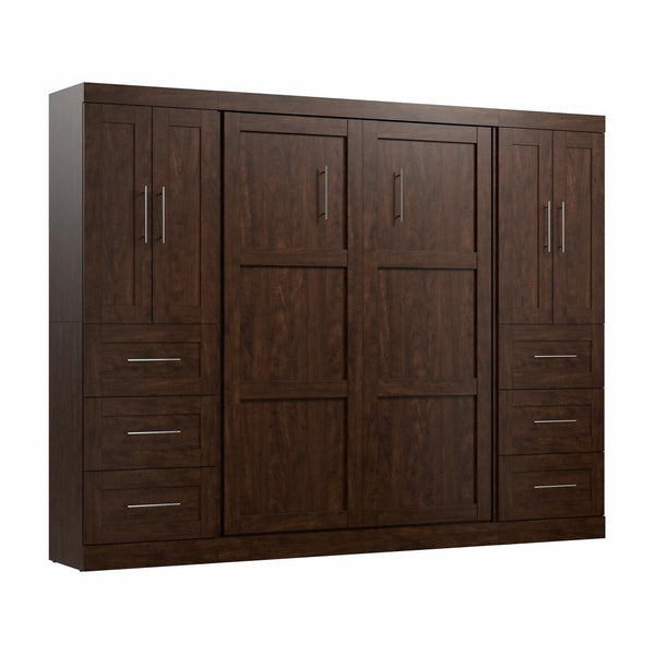 Full Murphy Bed with Closet Storage Cabinets (109W)