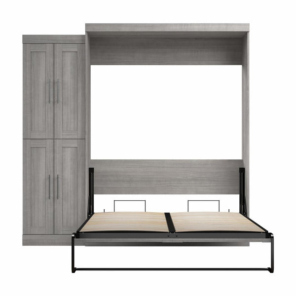 Grand lit escamotable avec organisateur de garde-robe (90L)