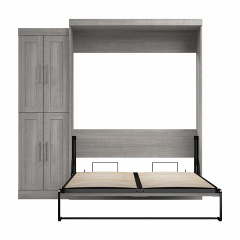 Grand lit escamotable avec organisateur de garde-robe (90L)